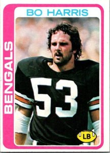 1978 Topps Football Card Bo Harris Cincinnati Bengals sk7048