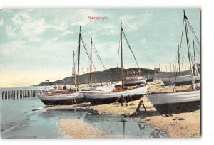 Rageleje Denmark Postcard 1907-1915 Beach Scene Boats