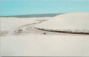 Road Great White Sands National Monument NM 1960s Cochise AZ Cancel Postcard H35