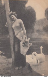 Topless Girl with a lute , 1910