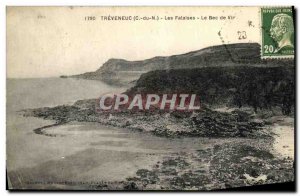 Old Postcard Treveneuc Cliffs Le Bec De Vir