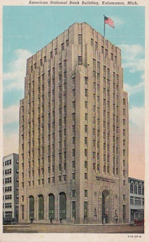 Michigan Kalamazoo American National Bank Building 1944 Curteich