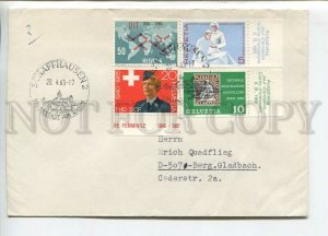 444979 Switzerland 1965 cancellations Schaffhausen COVER w/ Red Cross label