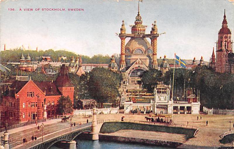 Sweden Old Vintage Antique Post Card Stockholm Unused