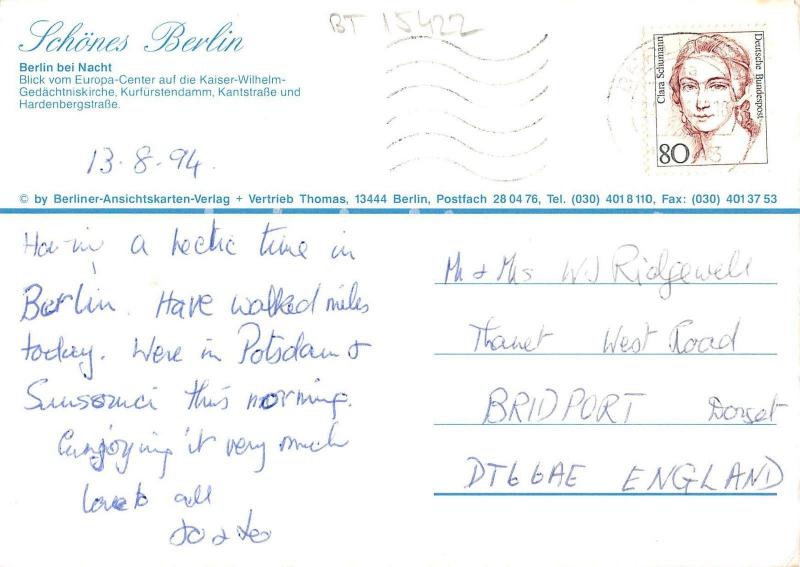 BT15422 Berlin bei nacht     by night       Germany