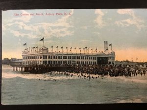 Vintage Postcard 1907-1915 The Casino & Beach Asbury Park New Jersey