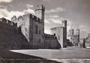 Wales Caernavon Castle Black Chamberlain and Eagle Towers 1967