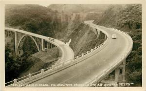 RPPC Postcard Sao Paulo Brazil Via Anchiete Cruzamento Das 2 Pistas