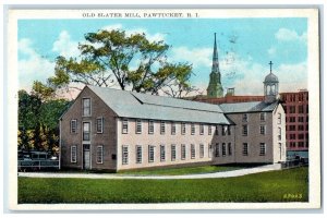 c1940 Exterior Old Slater Mill Building Pawtucket Rhode Island Vintage Postcard