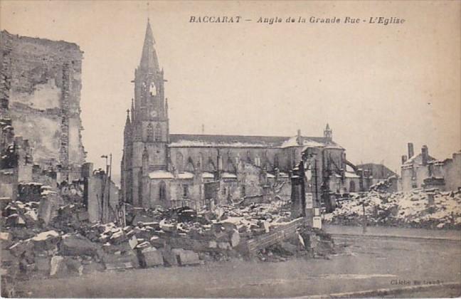 France Baccarat Angle de la Grande Rue Guerre 1914-18