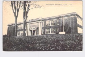 PPC POSTCARD MAINE SKOWHEGAN HIGH SCHOOL EXTERIOR VIEW 