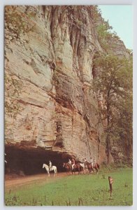 State View~Ozark Natl Forest nr Mountain View AR~Horseback Trail Riding~Vtg PC