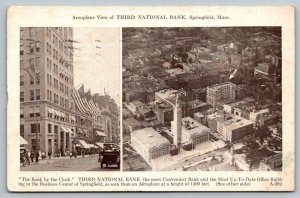 1921  Third National Bank  Springfield  Massachusetts   Postcard