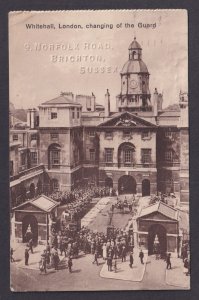 Vintage Postcard England London Whitehall Changing of the Guard