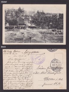 GERMANY 1916 Fieldpost card, The village, RPPC
