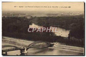 Postcard Old Lyon Bridge Loop and the Parc de la Tete Gold