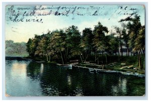 1909 San Souci Hotel And Boat Lively Waterloo Iowa IA Posted Antique Postcard