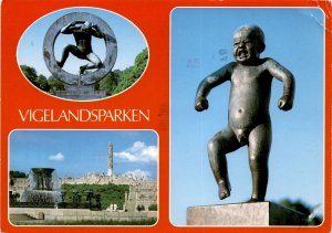 Vigelandsparken, Oslo, Norway, Gustav Vigeland, Denmark, Sweden, Postcard