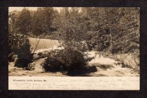 ME Hiramdale Falls BELFAST MAINE Real Photo RPPC Postcard RP Carte Postale 1906