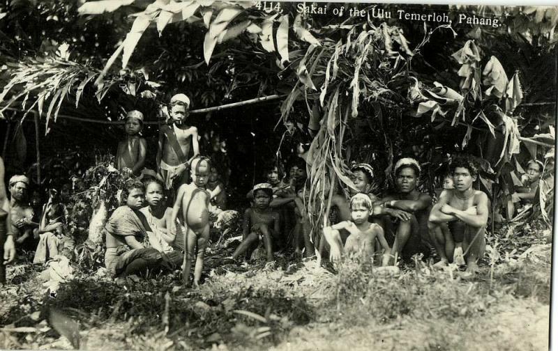 malay malaysia, PAHANG, Native Sakai of the Ulu Temerloh (1910s) RPPC Postcard