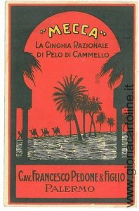 05274     CARTOLINA d'Epoca: PUBBLICITARIA: PALERMO - MECCA