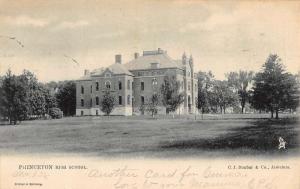 Princeton Illinois High School Street View Antique Postcard K77082