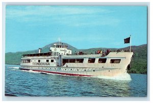 c1960's MV Ticonderoga on Lake George New York NY Unposted Postcard 