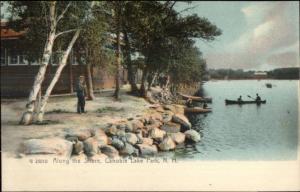 Canobie Lake Park NH Along the Shore c1905 Postcard