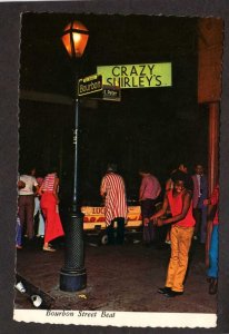 LA Bourbon Street St Band Crazy Shirley's French Quarter Louisiana Postcard