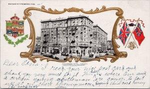 King Edward Hotel Toronto Ontario ON Patriotic c1905 Warwick Postcard H37