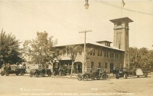 Postcard RPPC Washington Yakima Fire Department Fire engines Lavalleu 23-1299