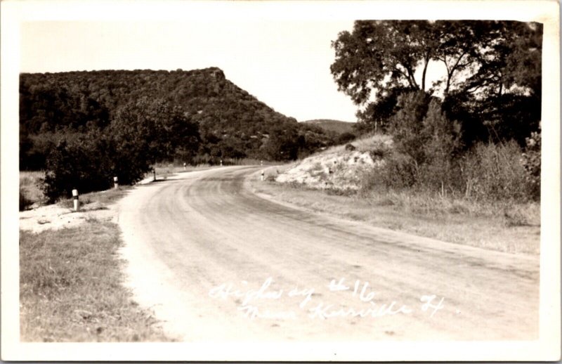 Real Photo Postcard Highway 16 near Kerrville, Texas