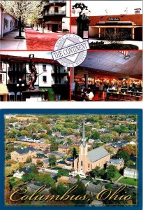 2~4X6 Postcards COLUMBUS OH Ohio THE CONTINENT~FRENCH MARKET Shops/Cafe & AERIAL