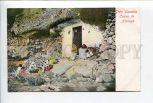 424380 Spain Canary Islands Watchtower Cave Vintage postcard