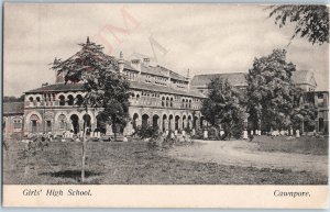 c1900s UDB Cawnpore India Girls High School PC Beautiful Architecture Photo A191