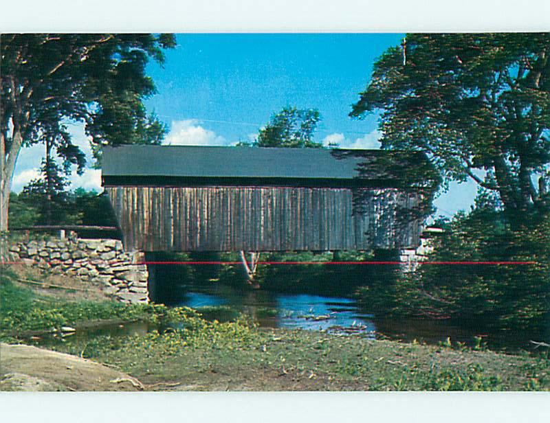 Unused Pre-1980 COVERED BRIDGE Bradford New Hampshire NH t7787