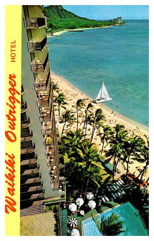 Postcard BEACH SCENE Honolulu Hawaii HI AR0173