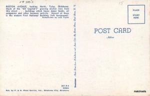 1950s Tulsa Oklahoma Boston Avenue North autos PD Photo service postcard 4307