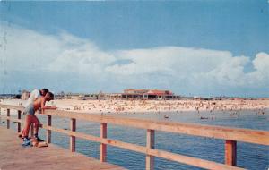 PENSACOLA FLORIDA AS SEEN FROM THE NEW FISHING PIER POSTCARD c1950s
