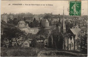 CPA Fougeres vue sur St Sulpice et sur le Chateau (1237796)