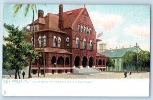 Key West Florida Postcard Custom-House Post Office Naval Depot c1905 Tuck Sons