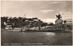 Vintage Postcard Koblenz Deutsches Eck Festung Ehrenbreitstein Koblenz Germany