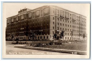 Rochester Minnesota MN Postcard RPPC Photo Mary's Hospital Building 1944 Vintage