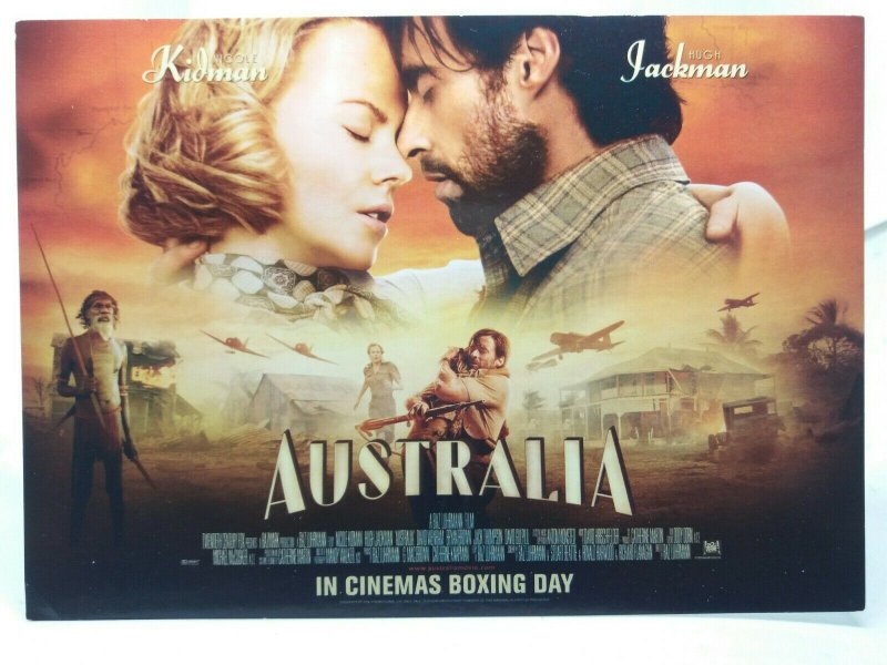 Australia Film Poster Advertising Postcard Hugh Jackman Nicole Kidman