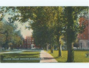 Unused Divided-Back Earlham College - Richmond Indiana IN E1748
