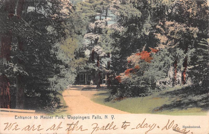 Entrance to Mesier Park, Wappingers Falls, N.Y., Used in 1906, Hand Colored