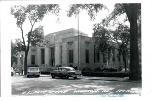 RPPC - Wheaton, Illinois - A view of the U.S. Post Office - in 1964