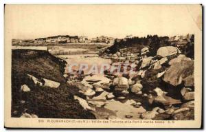 Old Postcard Ploumanach Valle of Troieros and Harbor at low tide