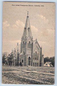 Indianola Iowa IA Postcard First United Presbyterian Church Chapel c1910 Vintage