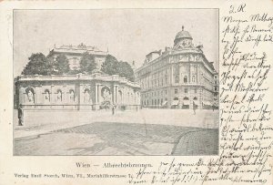 WIEN VIENNA AUSTRIA~ALBRECHTSBRUNNEN~1903 POSTCARD
